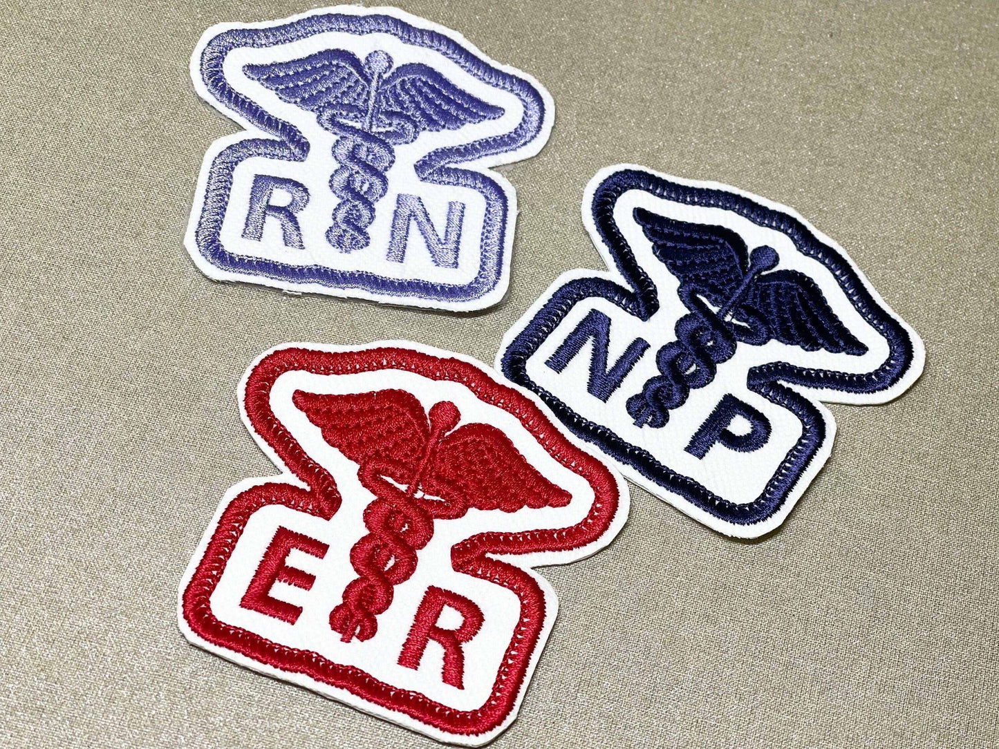 nurse Medical Caduceus Embroidered Patch close-up