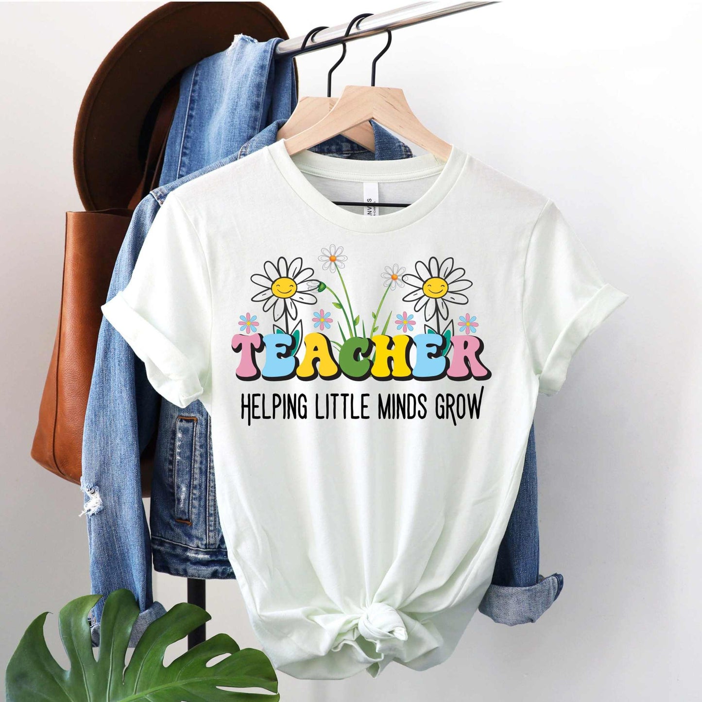 Purple LadyBug Decor Helping Little Minds Grow Teacher Shirt | Teacher Team Shirt | Back To School | Grade Level Shirt | Teacher Life Shirt | Elementary Teacher