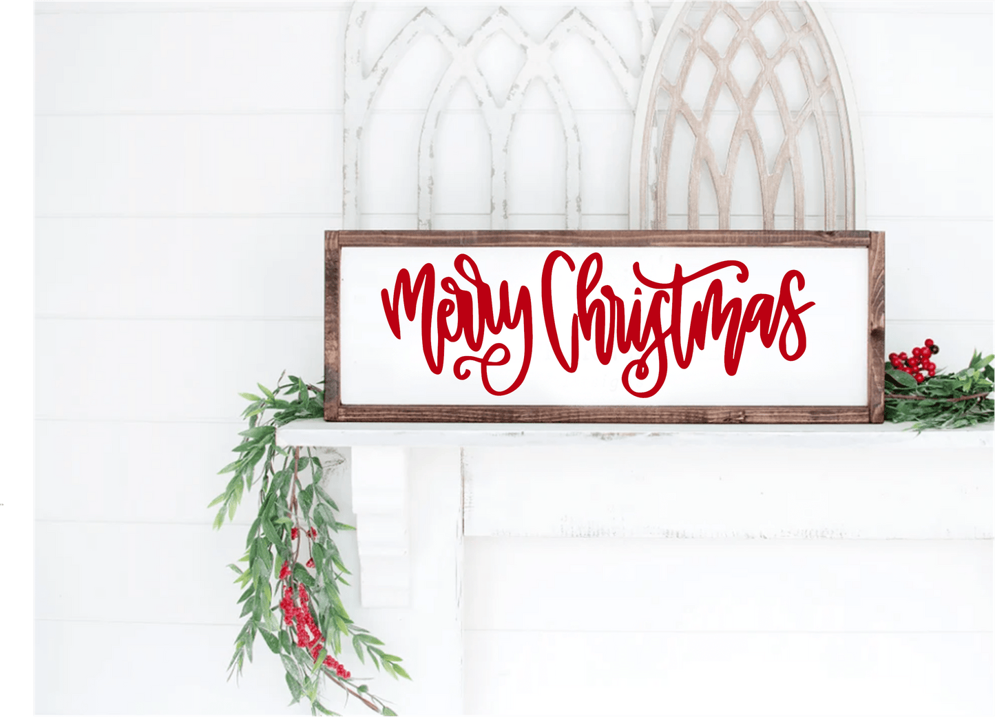 Purple LadyBug Decor Sign Merry Christmas Large Wood Sign | Handmade Wood Sign