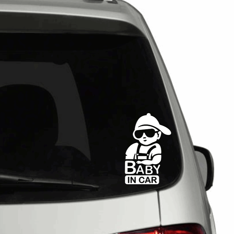 Hip Baby in Car Sticker, Baby On Board Decal