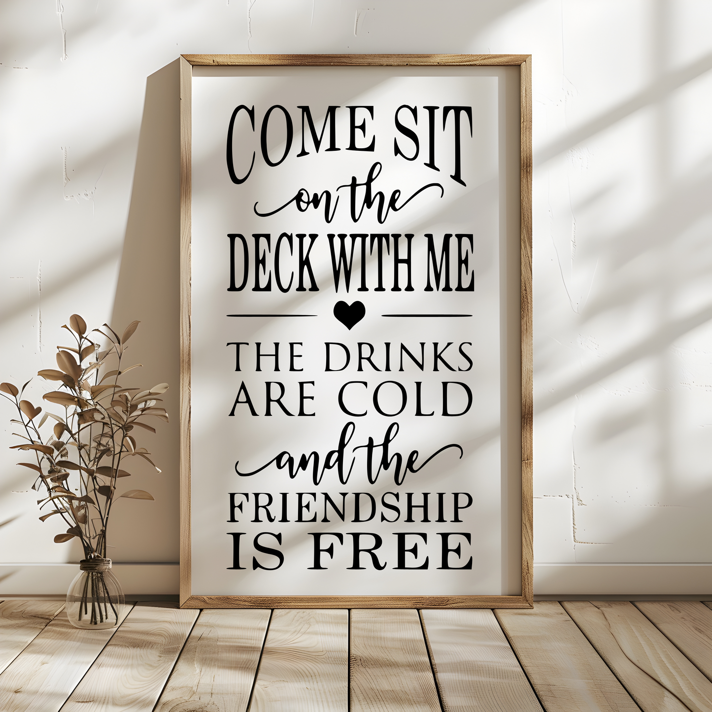 Come Sit on the Deck with Me Wood Sign | Handmade Custom Sign