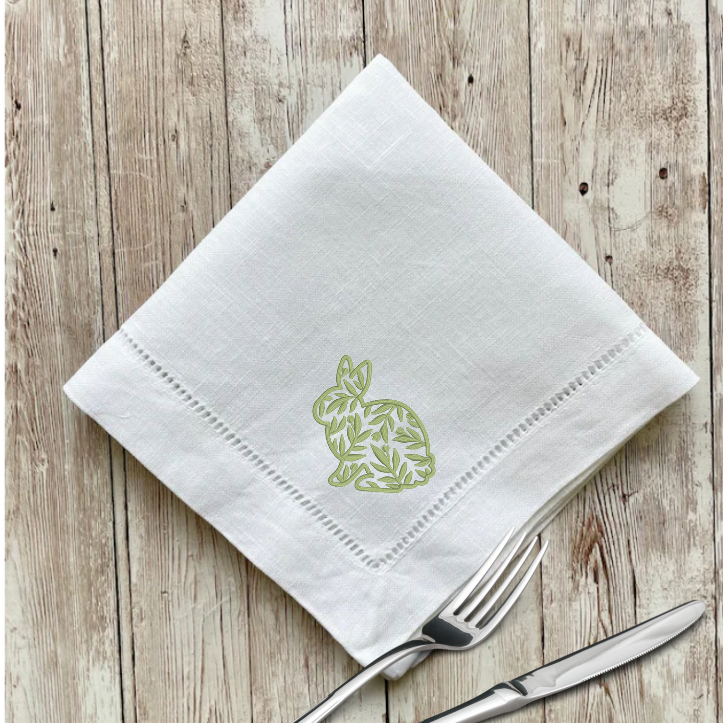 Set of 6 Cloth Easter Bunny Napkins