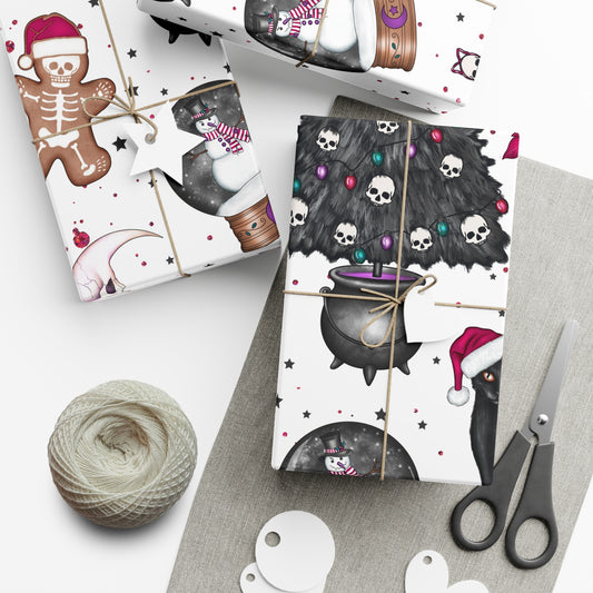 purple ladybug - gothic xmas wrapping paper