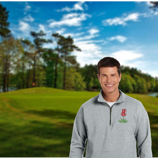 1/4 Zip Cadet Collar Sweatshirt For Golf Lover