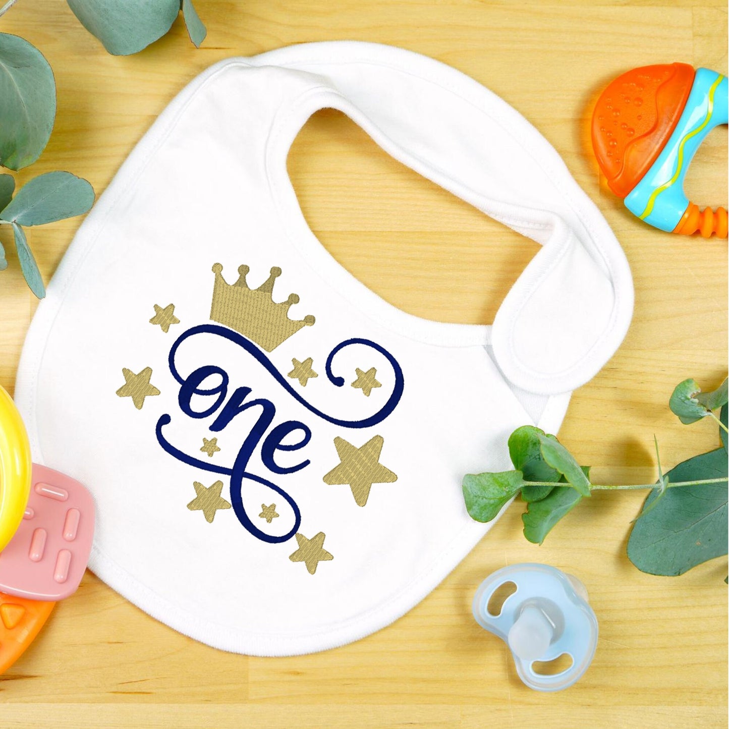 1st Birthday Custom Bib Embroidered