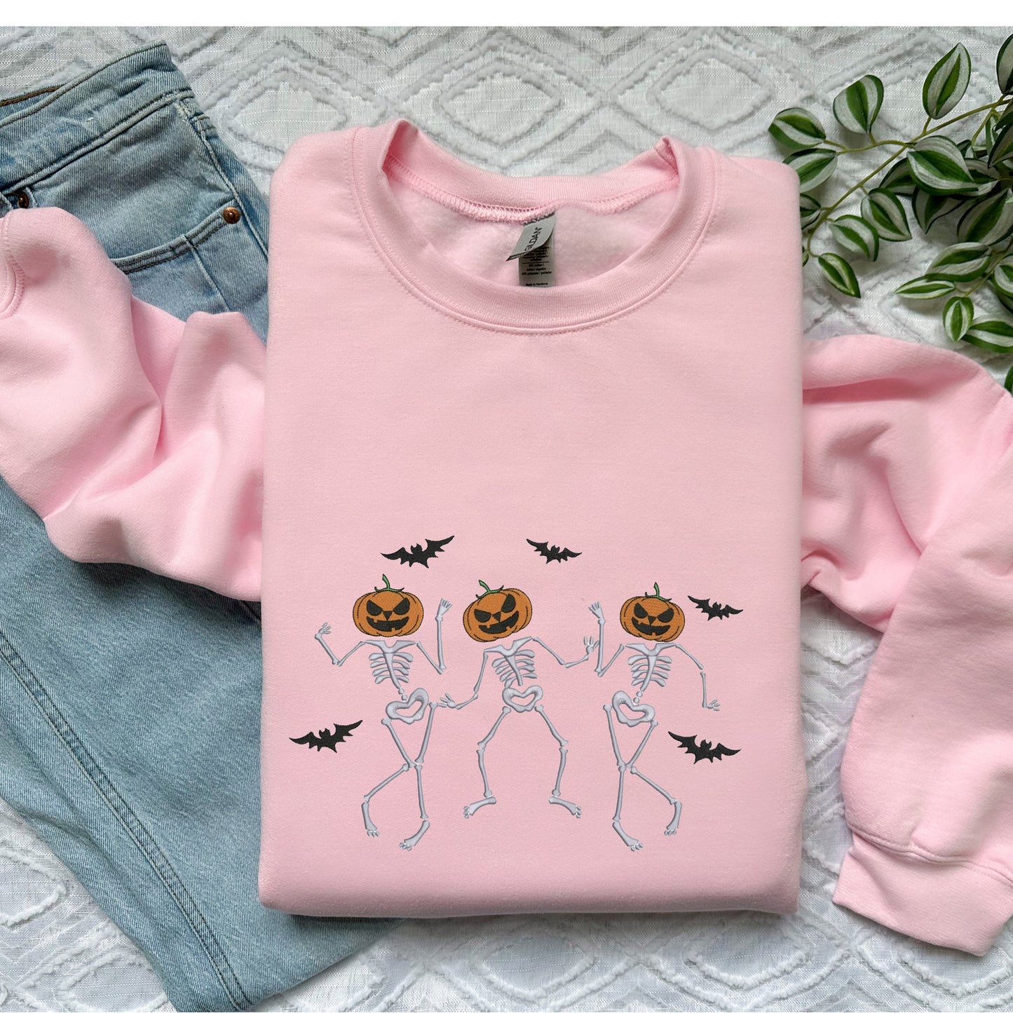 Dancing Skeleton Pumpkin Face Sweatshirt