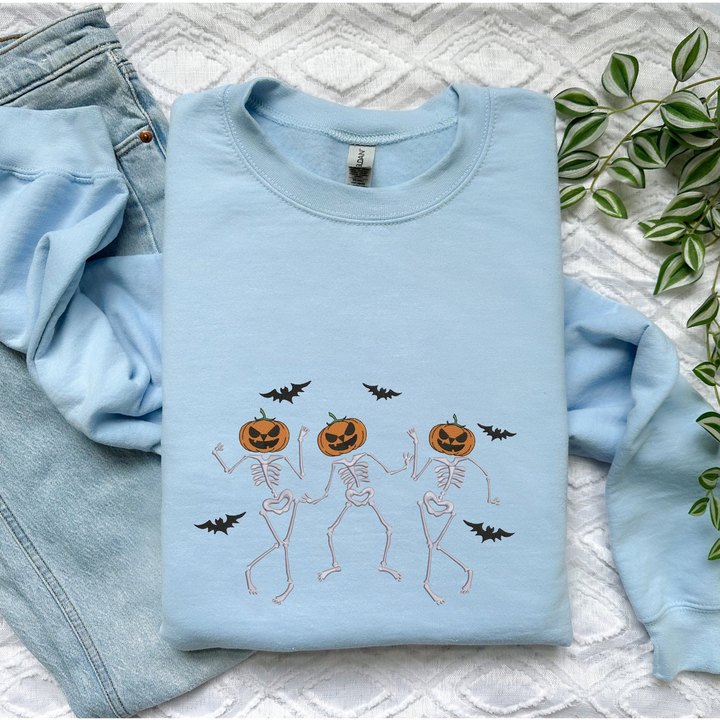 Dancing Skeleton Pumpkin Face Sweatshirt