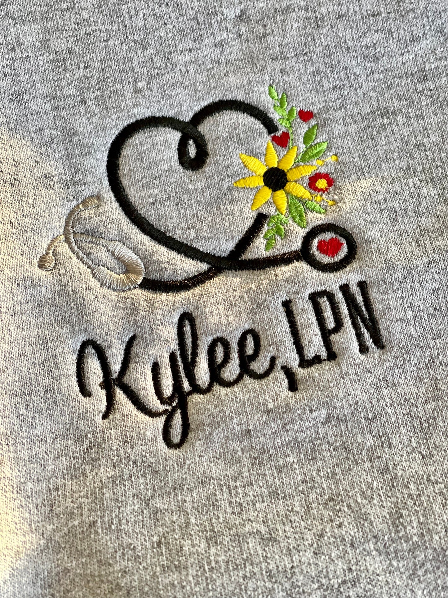 Custom Nurse Full Zip Sweatshirt Embroidered