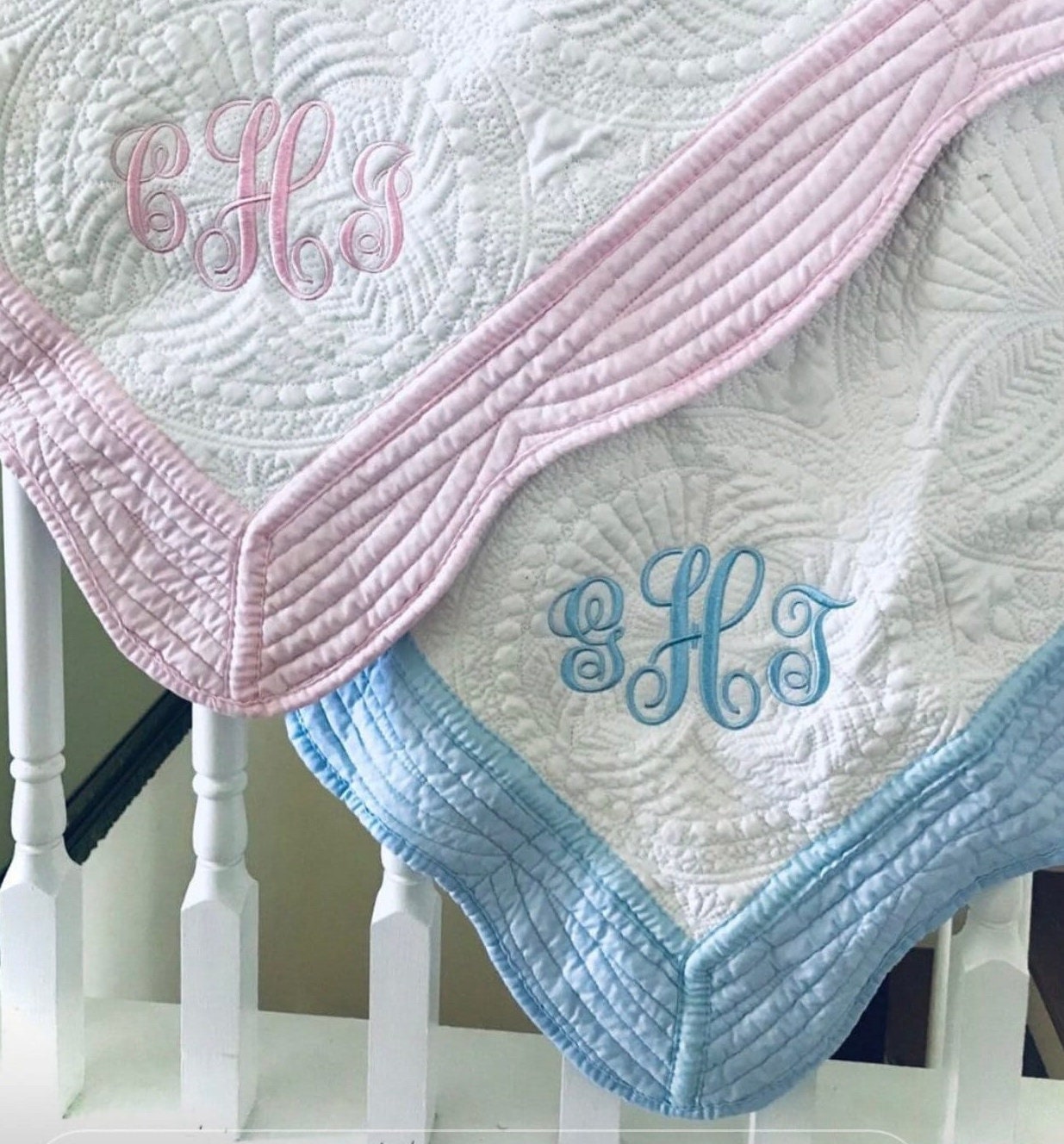 Baby Toddlers Lightweight Blanket Embroidered Quilt