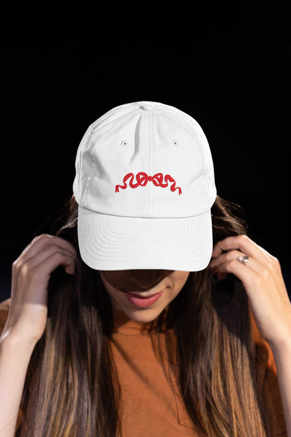Bow Embroidered Ball Hat close-up
