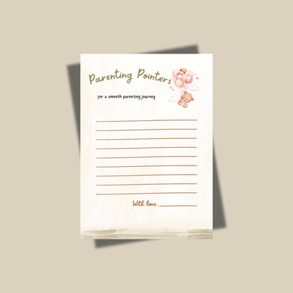 Teddy bear baby shower game printables, parenting pointers design.