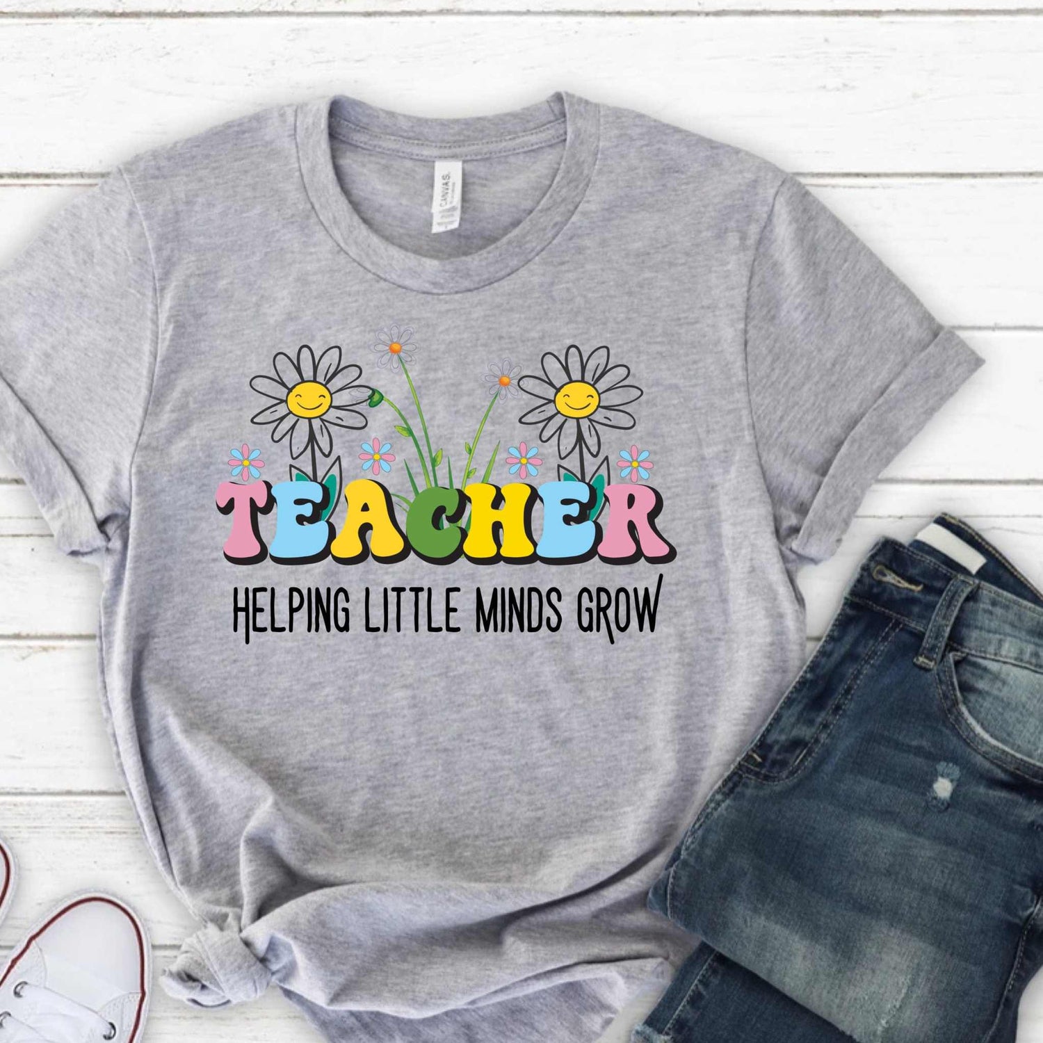 Purple LadyBug Decor Helping Little Minds Grow Teacher Shirt  | Teacher Team Shirt | Back To School | Grade Level Shirt | Teacher Life Shirt | Elementary Teacher