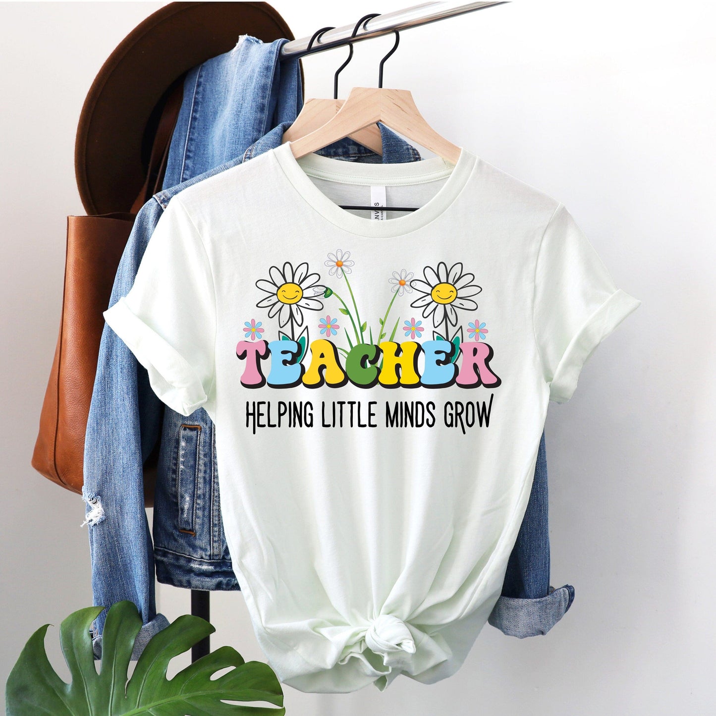 Purple LadyBug Decor Helping Little Minds Grow Teacher Shirt  | Teacher Team Shirt | Back To School | Grade Level Shirt | Teacher Life Shirt | Elementary Teacher