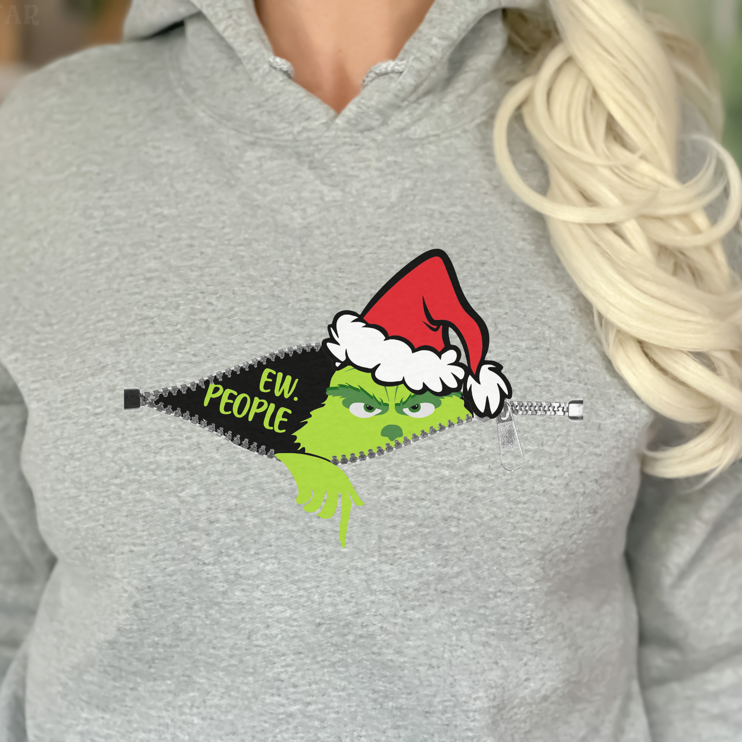 Grinch in Zipper Sweater - Grey