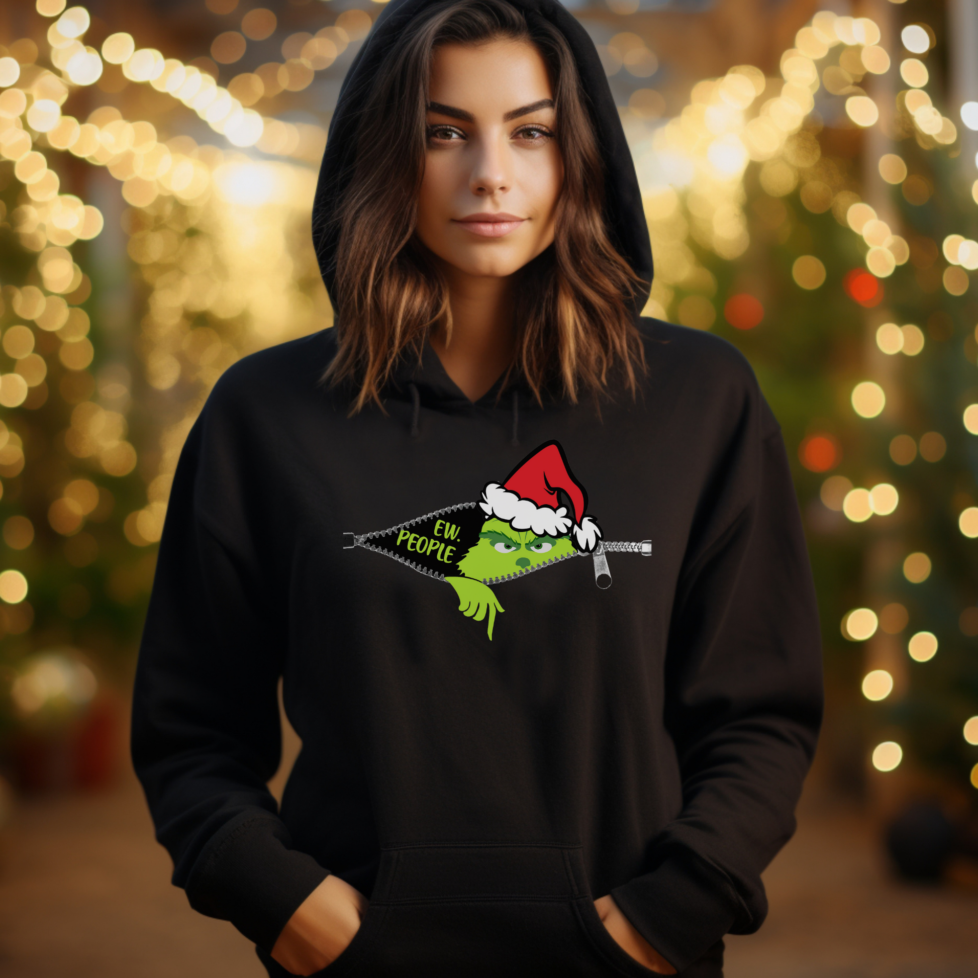 Grinch in Zipper Sweater - Black