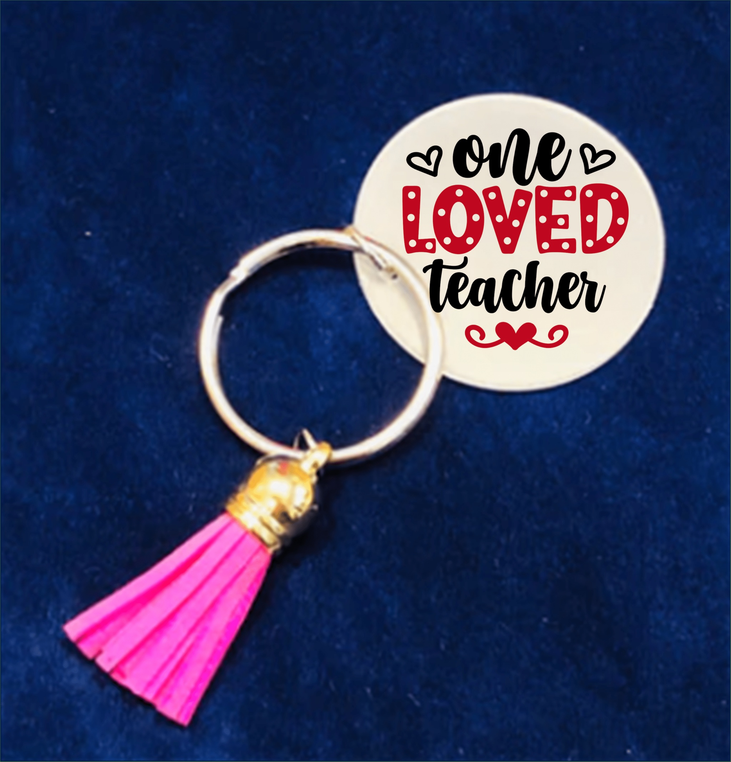 Purple LadyBug Decor Accessories Teacher Keychain