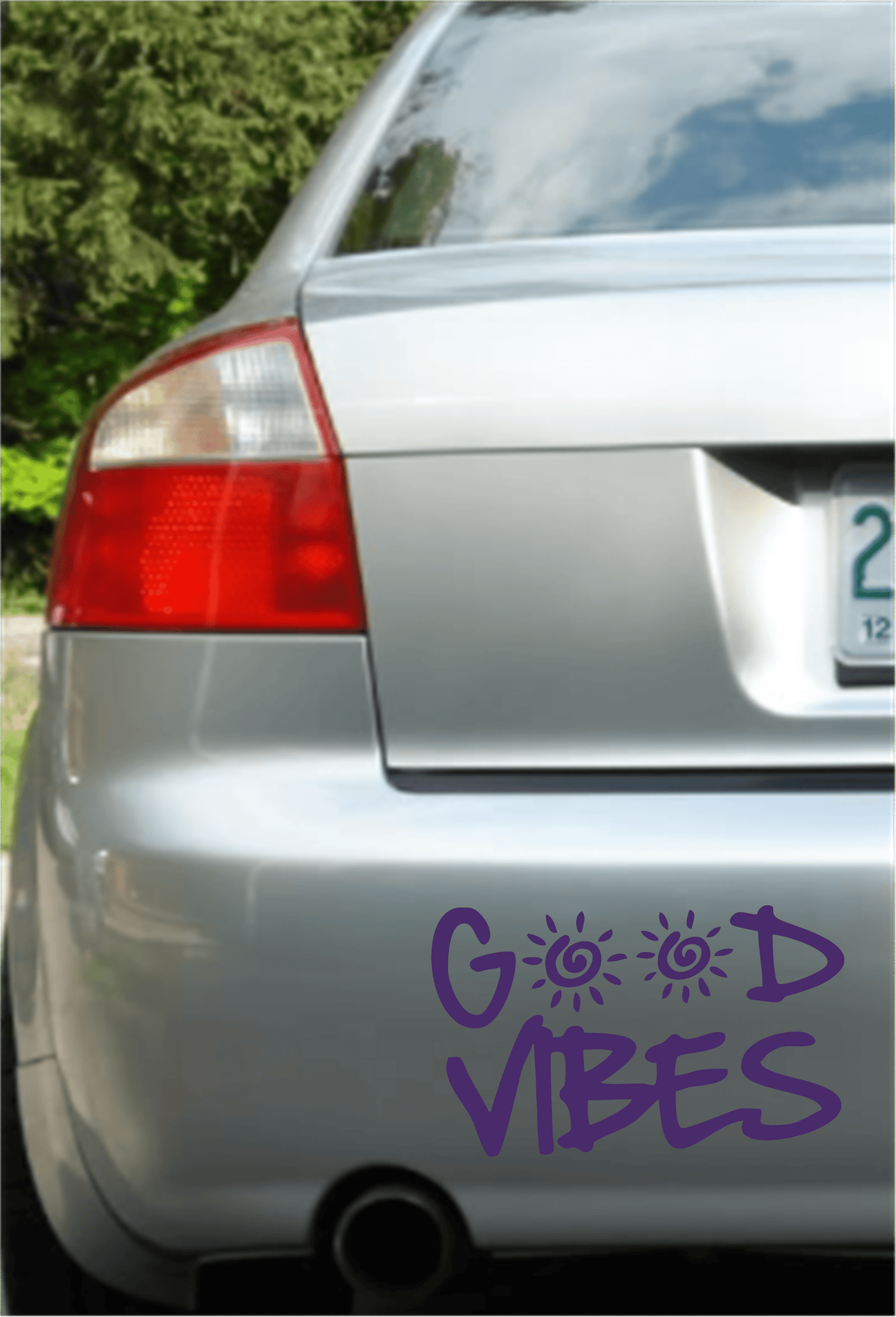 Purple LadyBug Decor Decal Good Vibes Truck Sticker