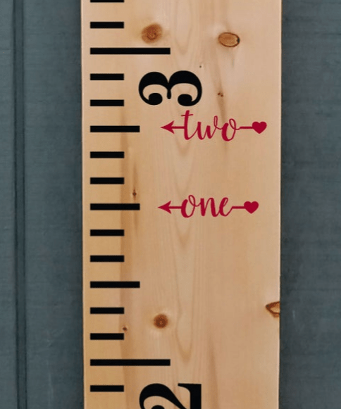Purple LadyBug Decor Decal Height Marker for Growth Chart Ruler Vinyl Decal
