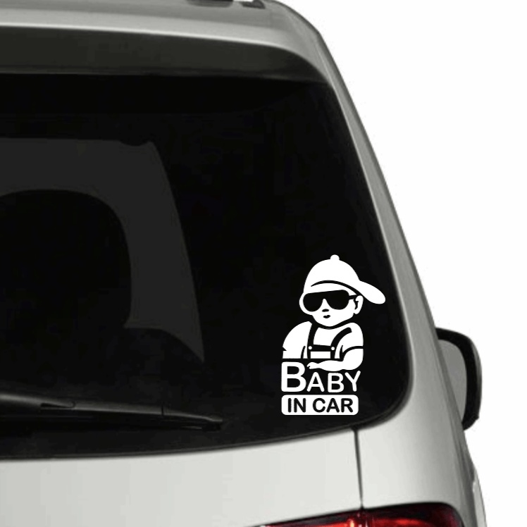 Purple LadyBug Decor Decal Hip Baby in  Car Decal, Sticker