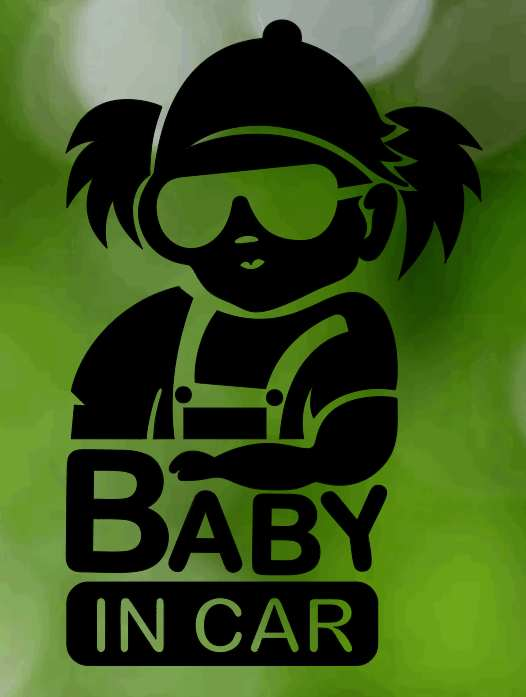 Purple LadyBug Decor Decal Hip Baby in  Car Decal, Sticker