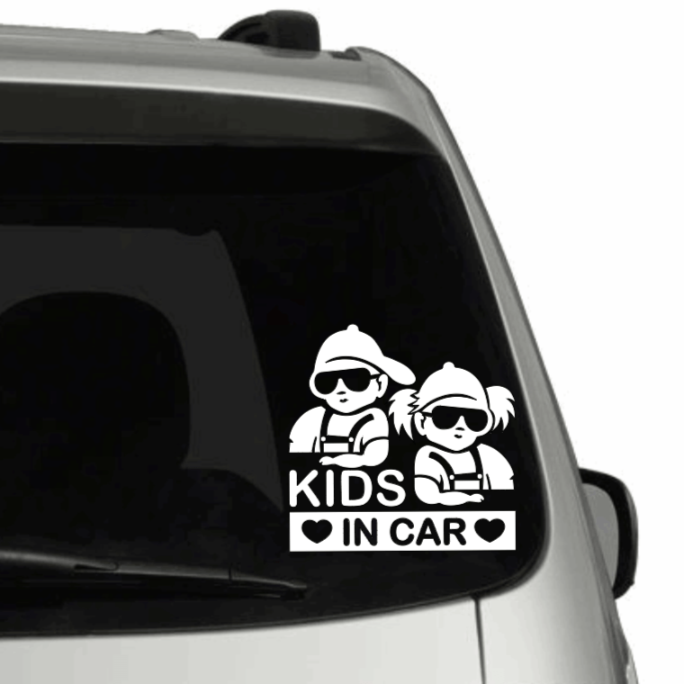 Purple LadyBug Decor Decal Hip Kids in Car Decal, Sticker