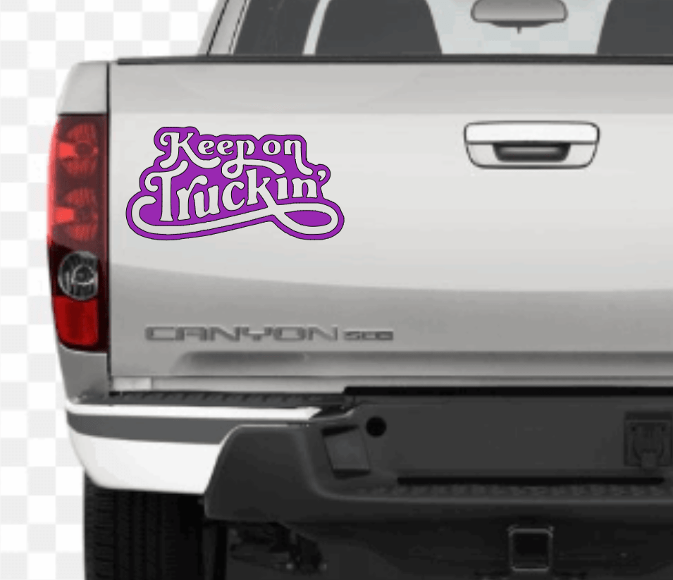Purple LadyBug Decor Decal Keep On Truckin Sticker