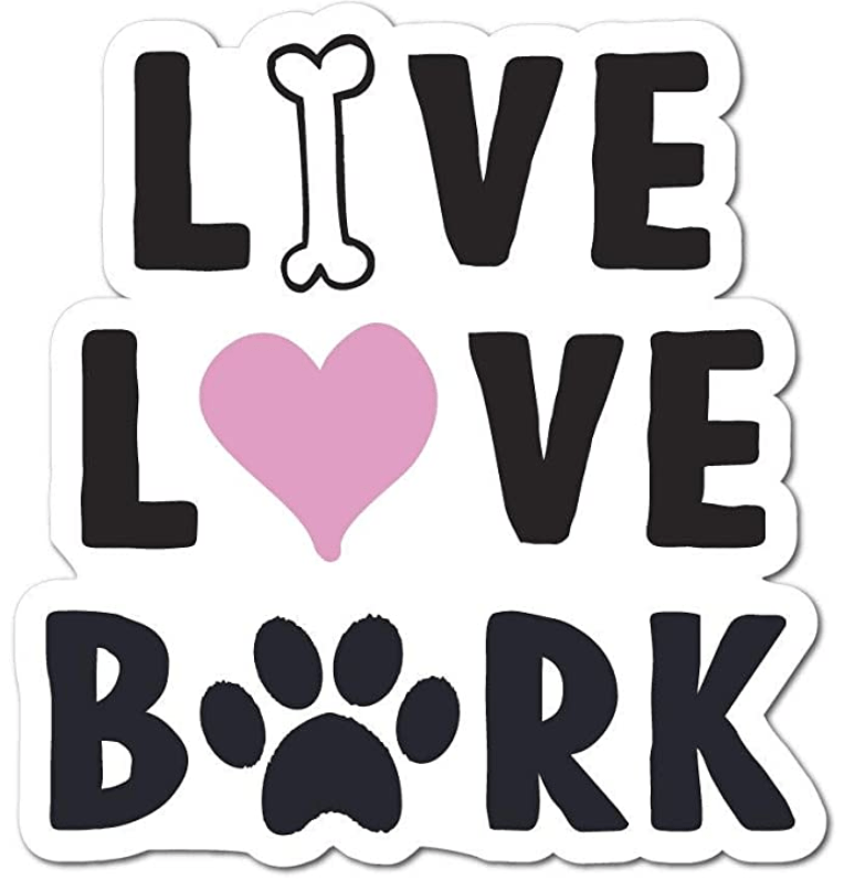 Purple LadyBug Decor Decal Live Love Bark Dog Sticker and Decal