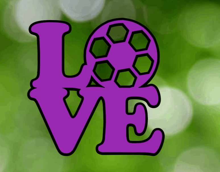 Purple LadyBug Decor Decal Love Soccer Sticker | Vinyl Decal