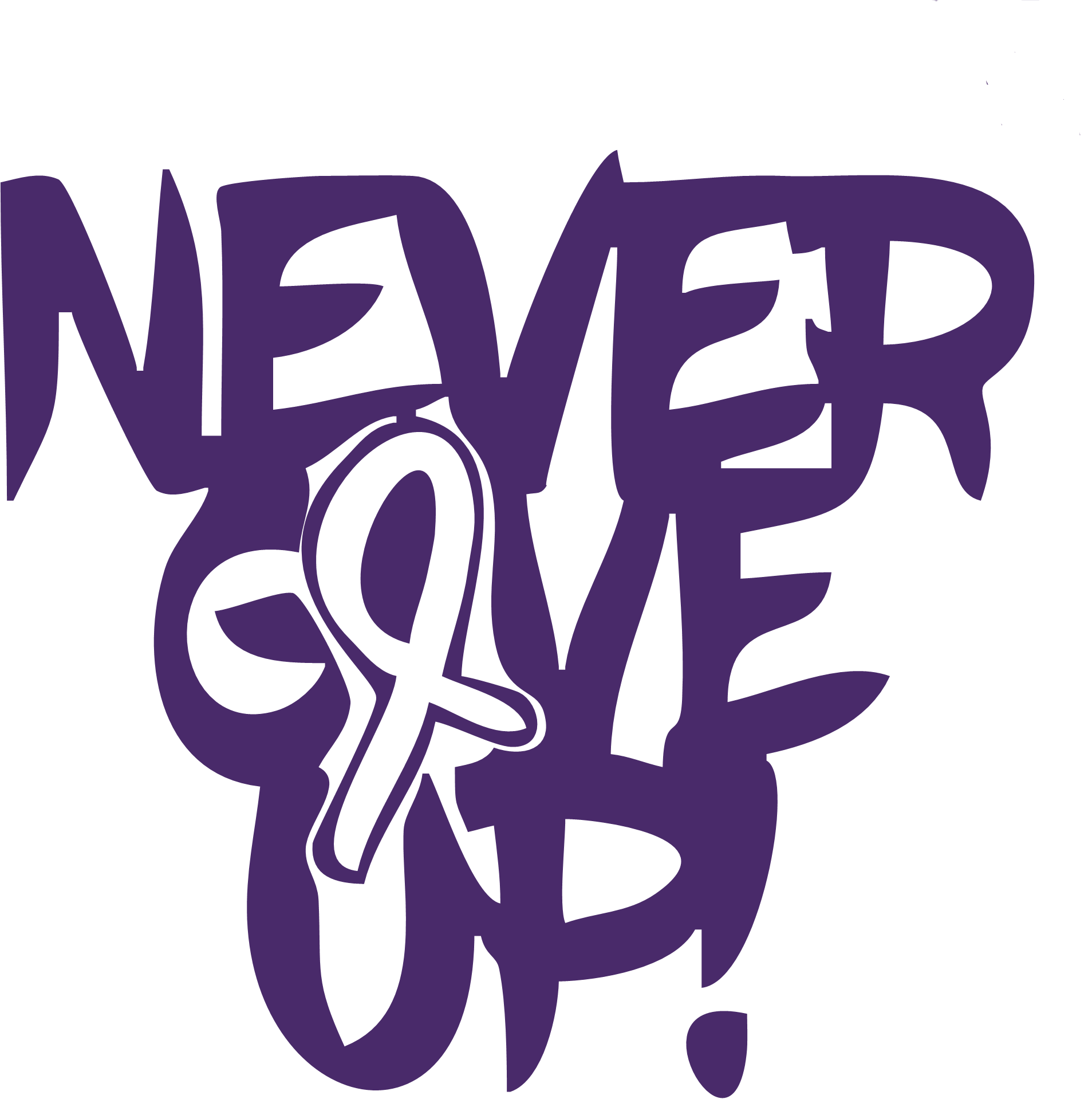Purple LadyBug Decor Decal Never Give Up Cancer Ribbon Car Decals
