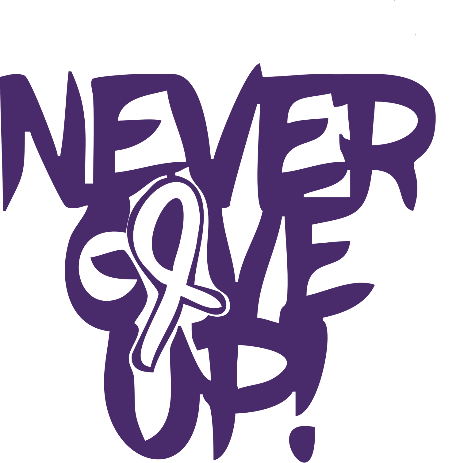 Purple LadyBug Decor Decal Never Give Up Cancer Ribbon Car Decals