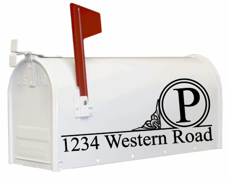 Purple LadyBug Decor Decal Personalized Address Mailbox Vinyl Decals