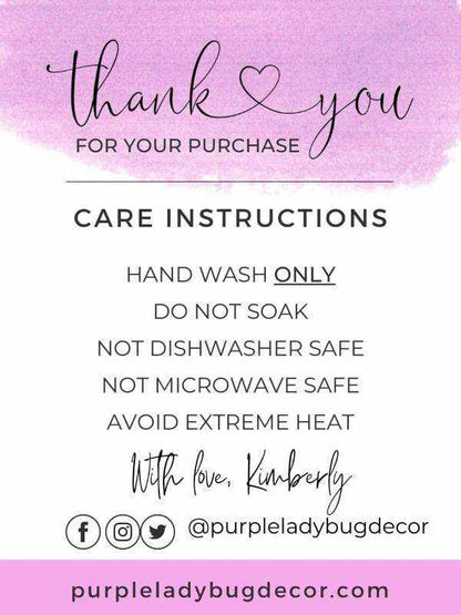 Purple LadyBug Decor Decal Sunflower Vinyl Monogram Decal