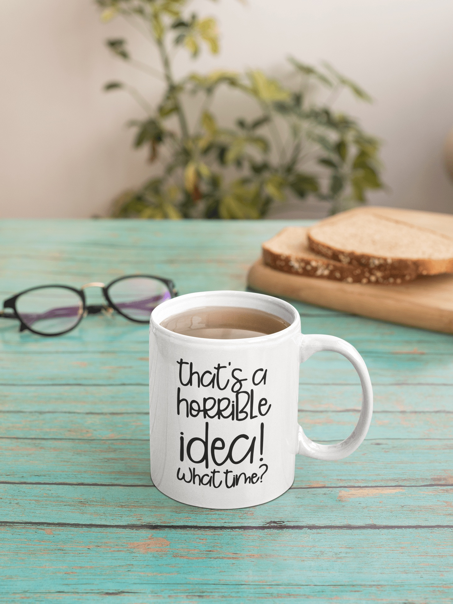 Purple LadyBug Decor Decal That's a Horrible Idea, What Time Mug