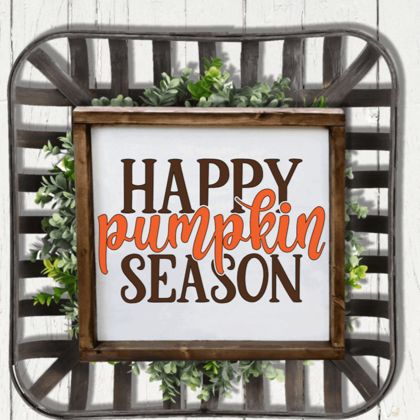 Purple LadyBug Decor Happy Pumpkin Season | Handcrafted Wood Sign