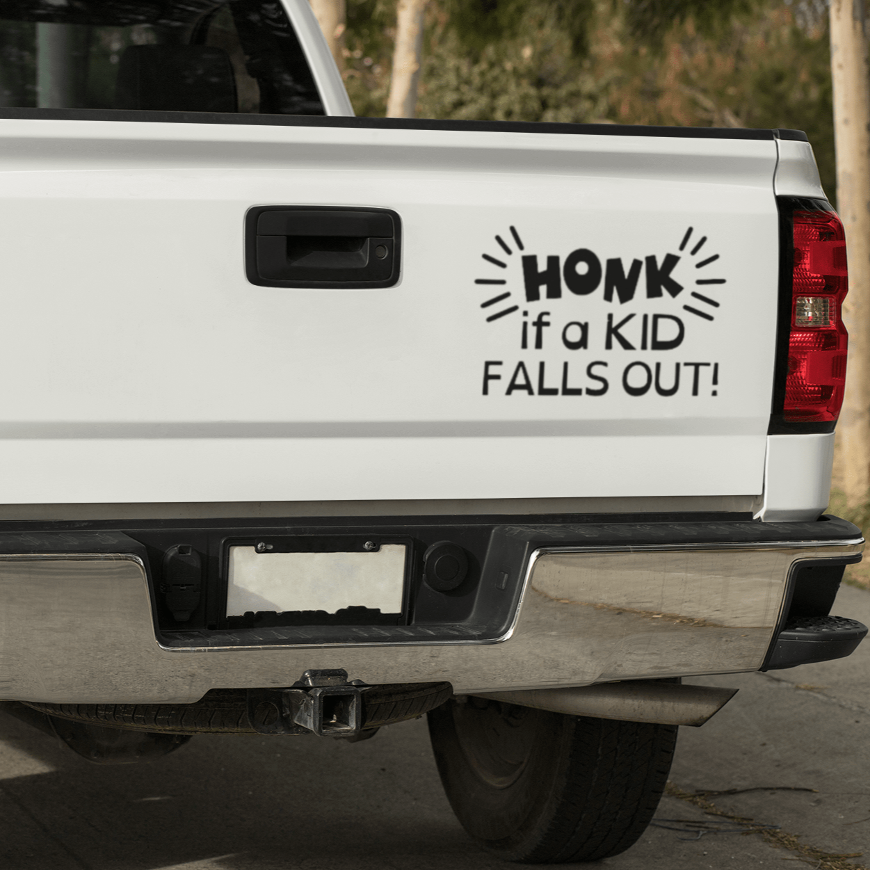 Honk if a Kid Falls Out Funny Car Decal