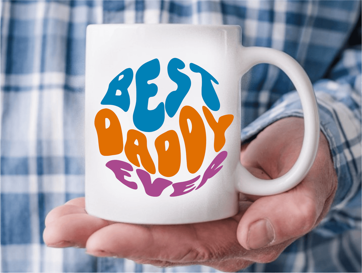 Purple LadyBug Decor Mug Best Dad Ever Coffee Mug