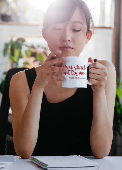 Purple LadyBug Decor Mug Funny Personalized Mug - Thou Shall Not Try Me