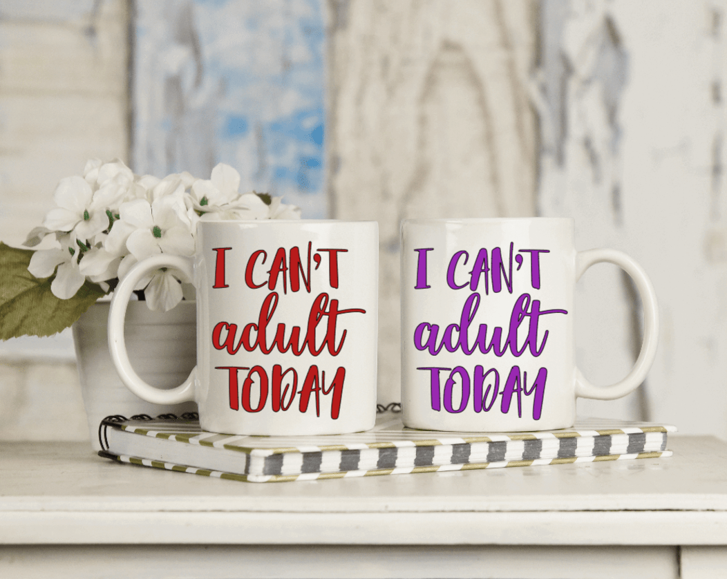 Purple LadyBug Decor Mug I Can't Adult Today | Humorous Ceramic Mug