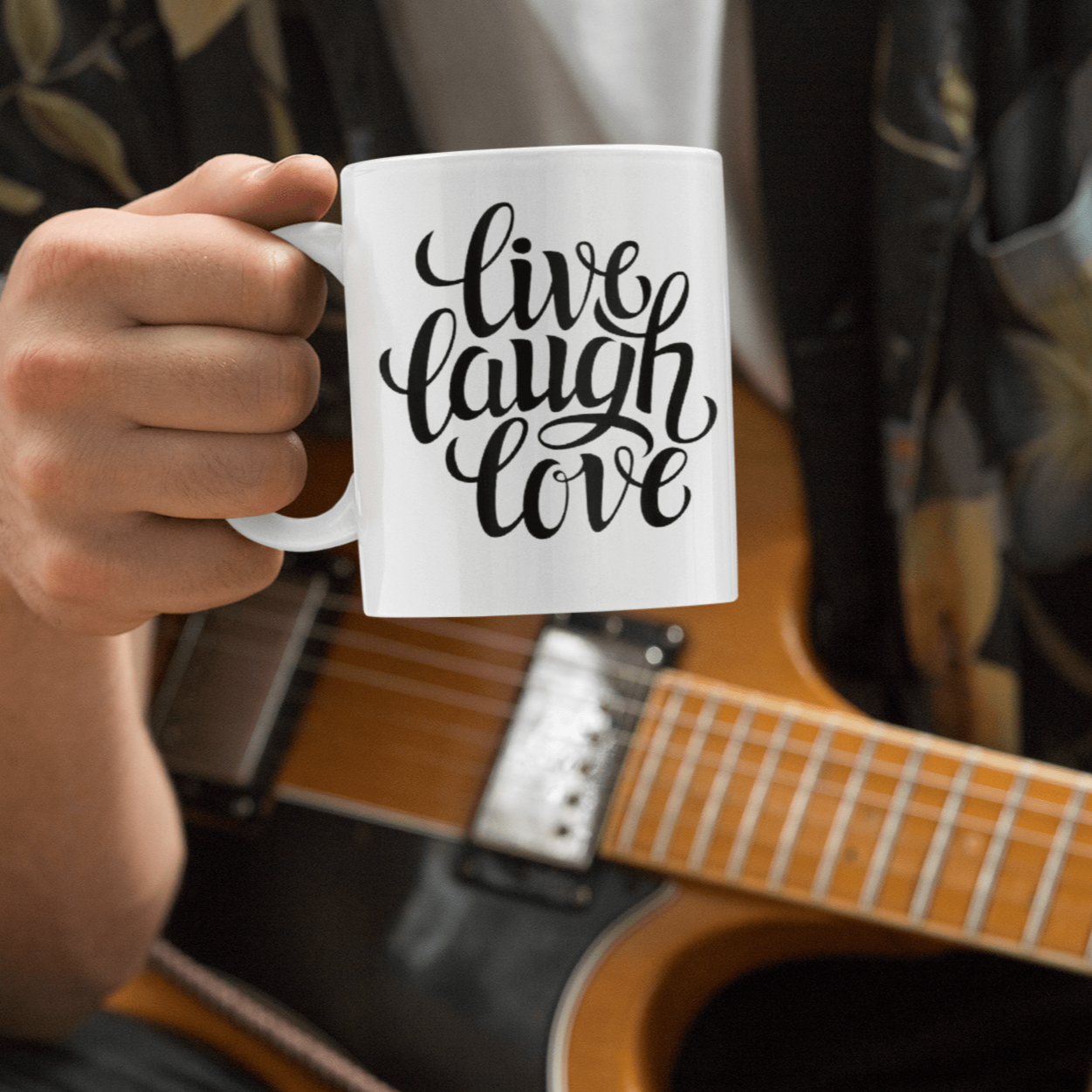 Purple LadyBug Decor Mug Live, Love, Laugh Custom Mug
