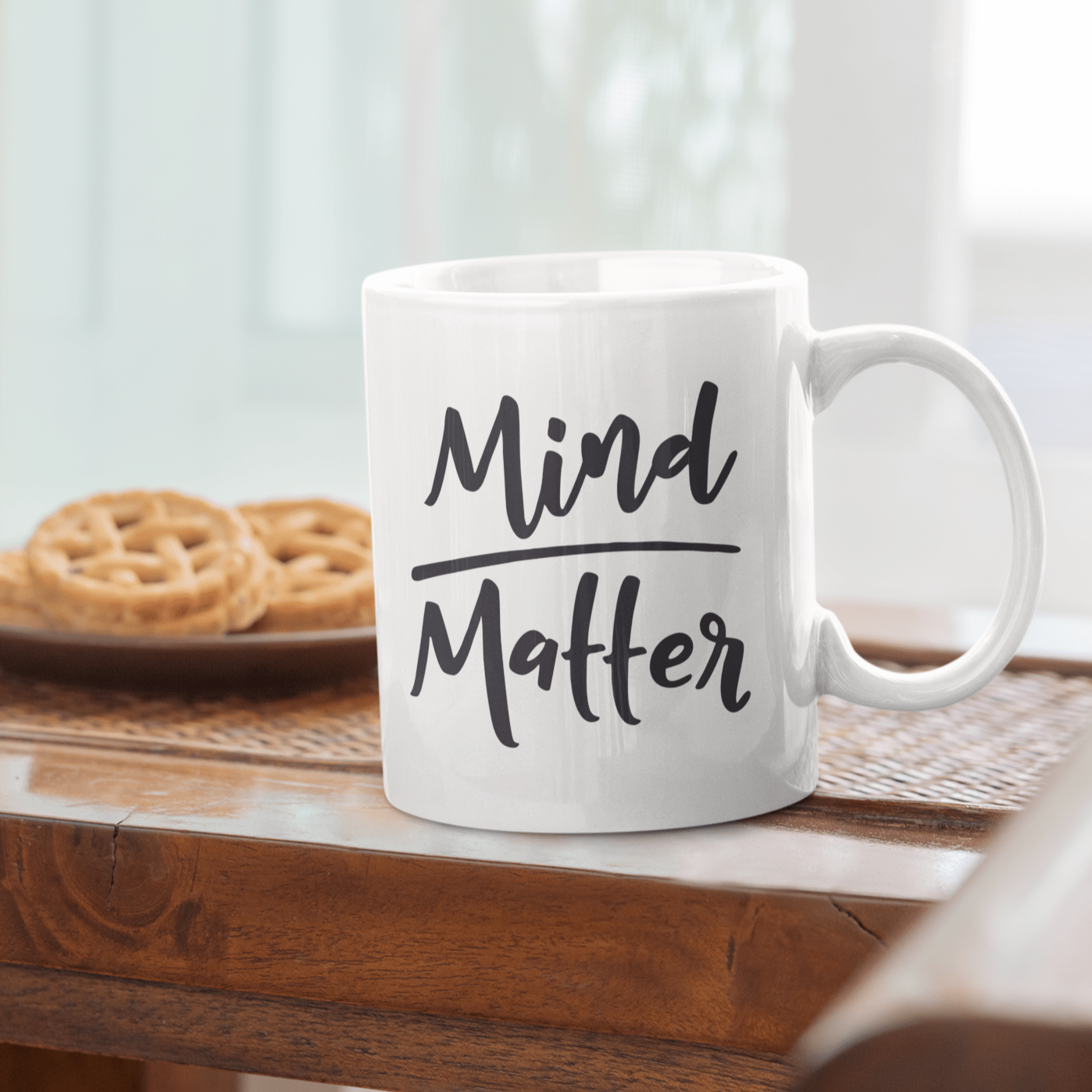 Purple LadyBug Decor Mug Mind over Matter Inspirational Mug