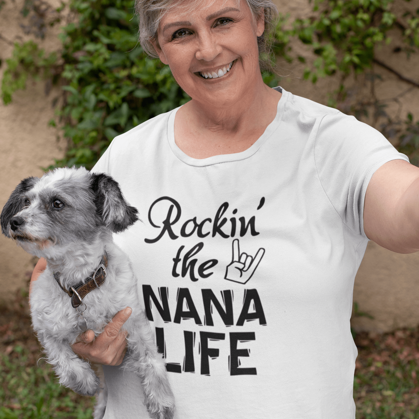 Purple LadyBug Decor Rocking the Nana Life T-Shirt