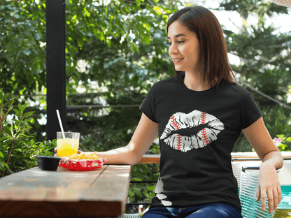 Purple LadyBug Decor shirts Baseball Lips - T-shirt