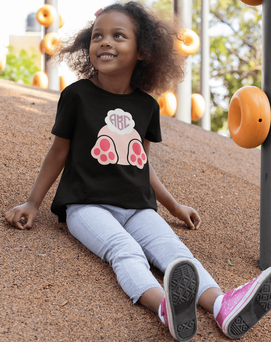 Purple LadyBug Decor shirts Bunny Butt Monogrammed T-Shirt