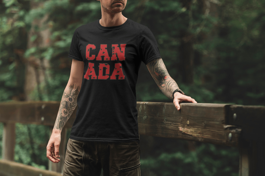 Purple LadyBug Decor shirts Distressed  CANADA T-Shirt