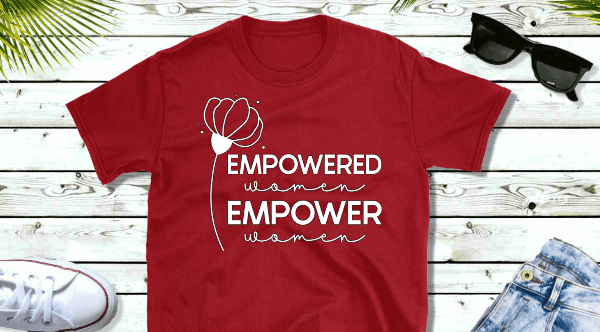 Purple LadyBug Decor shirts Empowered Women -  Inspirational T-shirt
