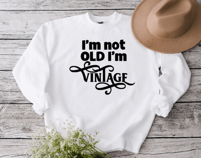 Purple LadyBug Decor shirts I'm Not Old, I'm Vintage Adult Sweatshirt