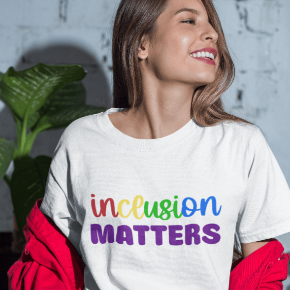 Purple LadyBug Decor shirts Inclusion Matters -  Inspirational T-shirt