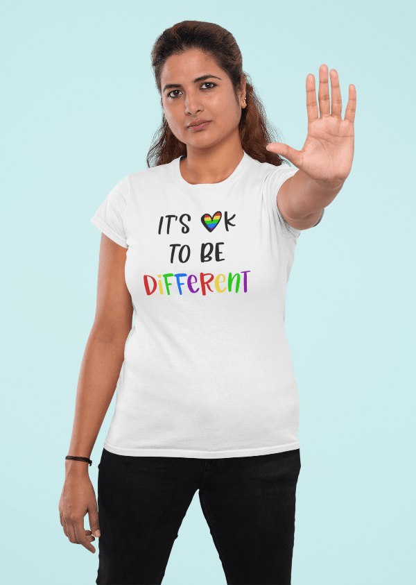 Purple LadyBug Decor shirts It is okay to be different -  Inspirational T-shirt