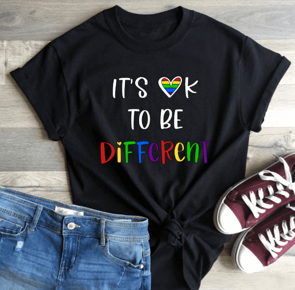 Purple LadyBug Decor shirts It is okay to be different -  Inspirational T-shirt