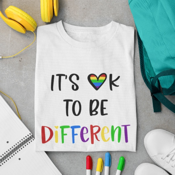 Purple LadyBug Decor shirts It is okay to be different -  Inspirational T-shirt